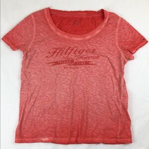 Tommy Hilfiger Coral Orange Short Sleeve Tee (T1)